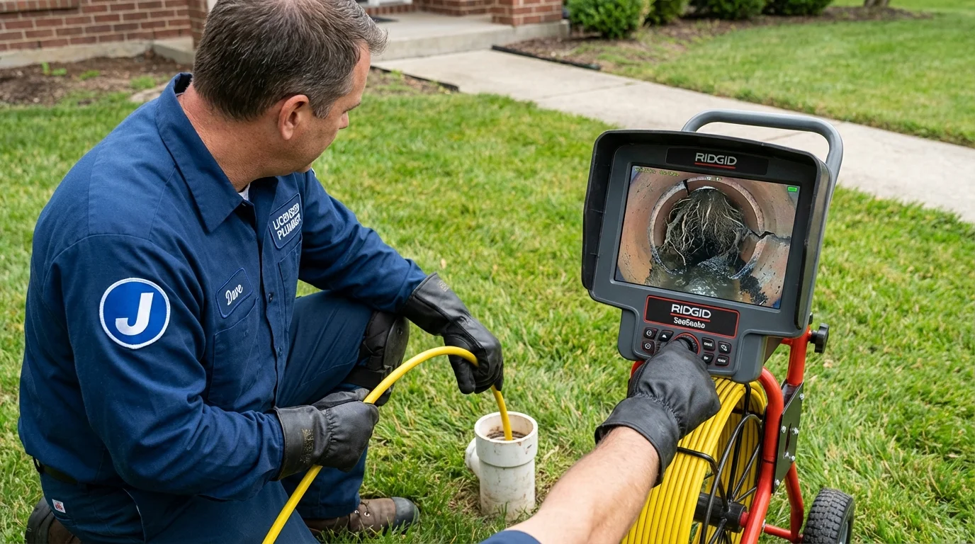 Sewer camera inspection being performed by Johns Plumbing LLC in Texarkana